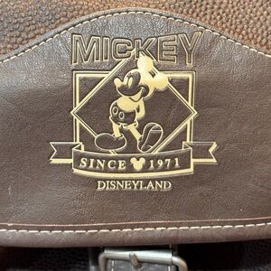 Vintage Disneyland backpack. Brown leather. Tag still attached.